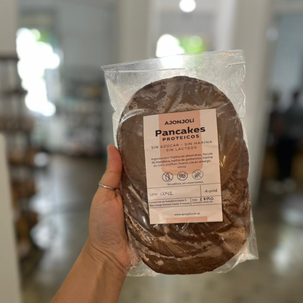 Producto - Pancakes Proteicos - AJONJOLI - 4 unidades.