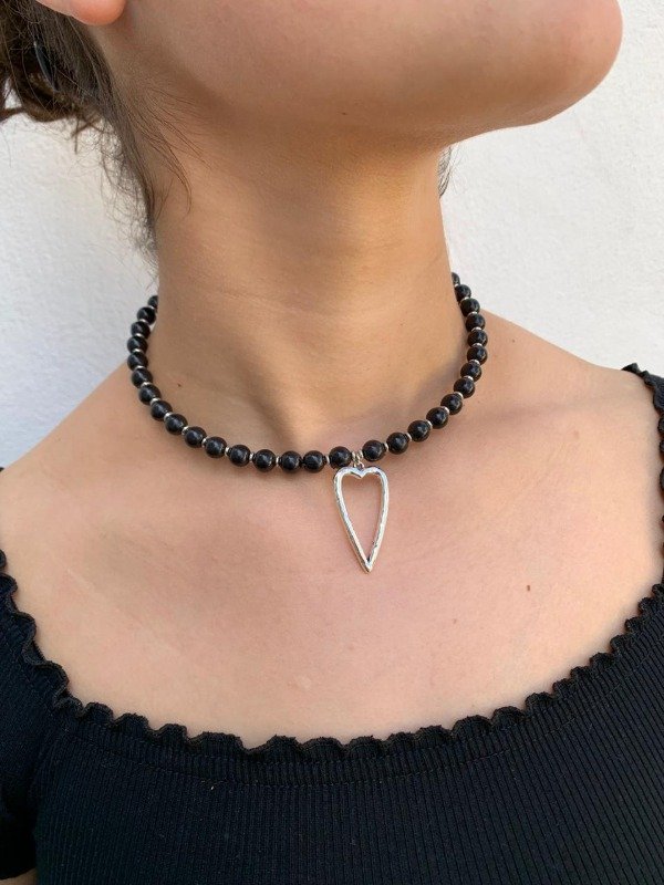 Producto - Chocker perla corazón