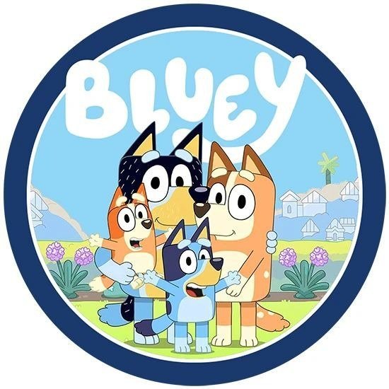 Producto - Lamina comestible redonda 20cm bluey y bingo 1
