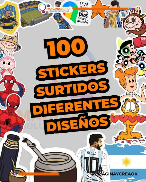 Producto - PACK 100 STICKERS SURTIDOS