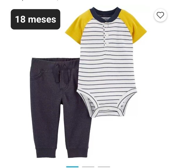 Duo Carters body y pantalon 18 meses rayado