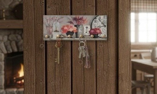 Producto - Porta Llaves De Madera Largo 30 cm (6028)