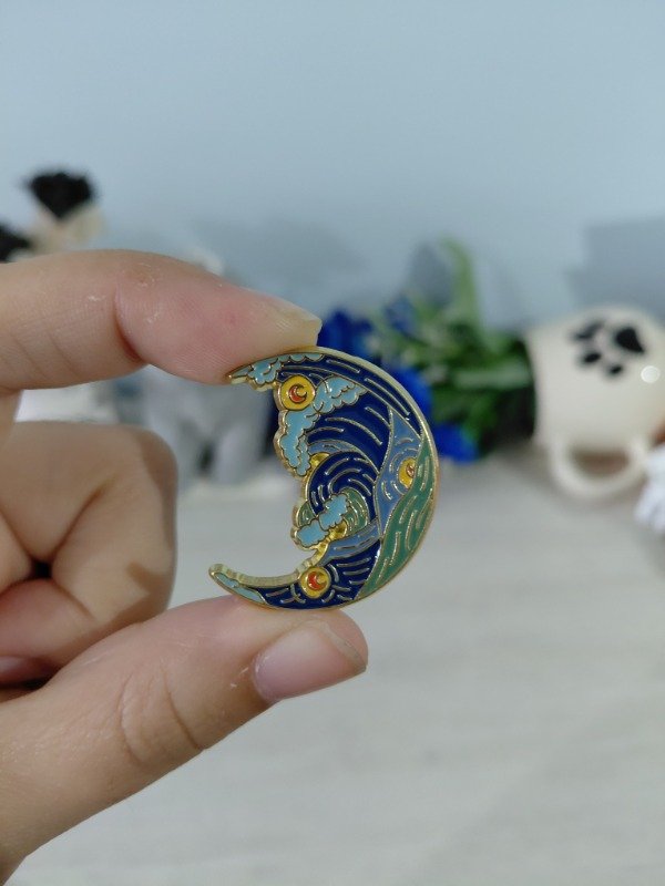 Producto - Pin metalizado - La noche estrellada de Van Gogh #1322