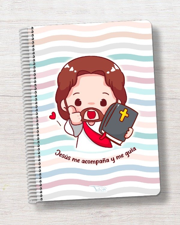 Producto - Cuaderno A4 tapa rígida plástica 100h dis. Jesús