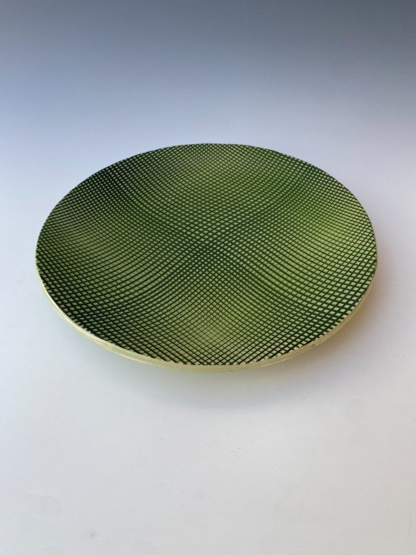 Producto - PLATO RETICULO NEGRO (trasparente tonalidad verde)