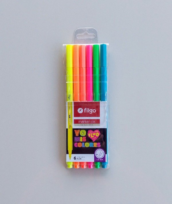 Producto - Marcadores 036 Filgo x6 Colores fluo