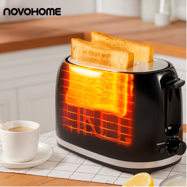 Producto - Tostadora -2 Rebanadas -7 Niveles -700W -Retro Style -Novohome (NH-TO028) - 5