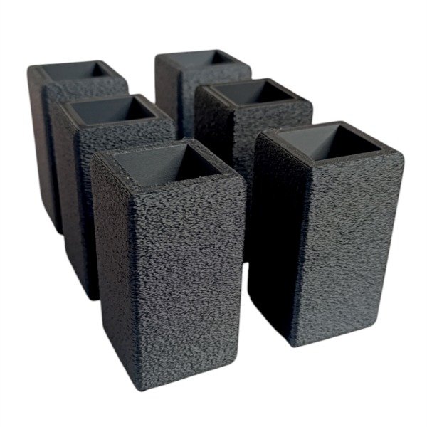 Producto - Patas Tacos X6 Cuadradas 3x3cm Eleva 7cm Cama Mueble Mesa