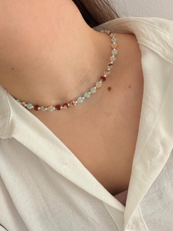 Producto - Collar Matu - Larimar Corazón - 1