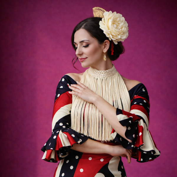 Producto - Collar De Flecos De Seda Recto Natural