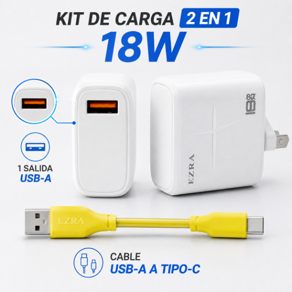 Producto - Cargadores 2in1 QC 3.0 Carga de 18W USB-TPC HC257. - 1