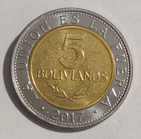 Producto - Bolivia 5 bolivianos 2017 - 0