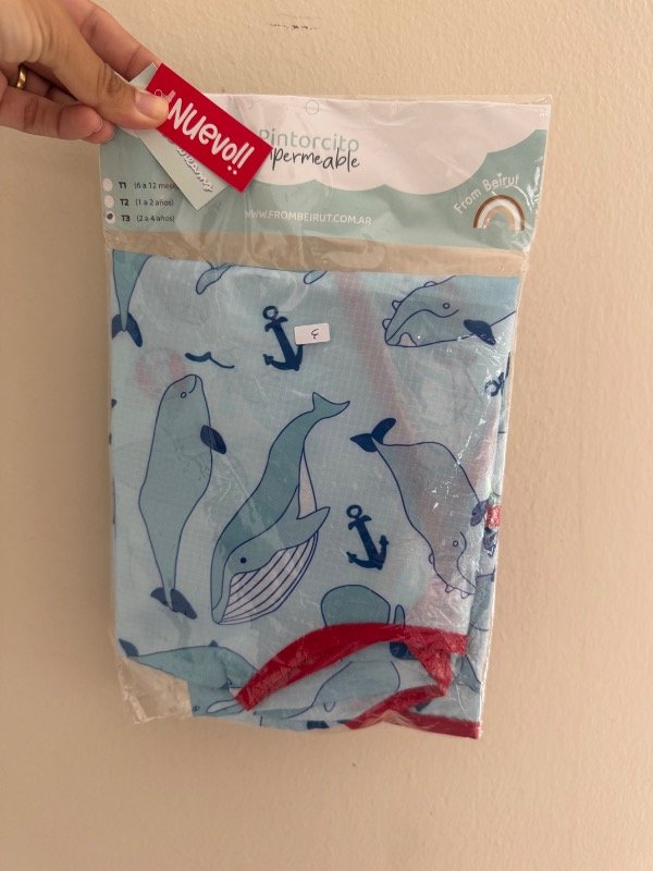Producto - Babero pintorcito impermeable FROMBEIRUT 2 a 4 años NUEVO mgm95