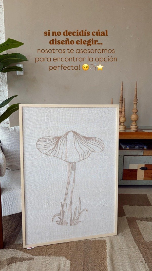 Producto - CUADRO BORDADO HONGOS