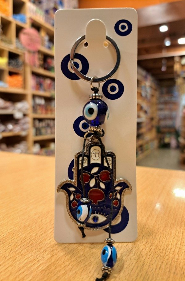 Producto - Llavero de Metal Mano de Fatima Hamsa con ojo turco N 2