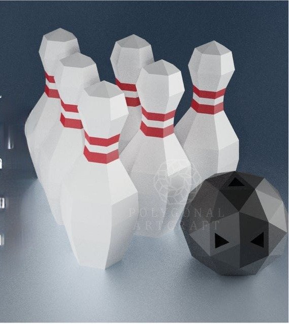 Bowling Plantillas Papercraft