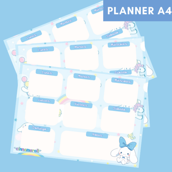 Producto - Planificador Cinnamoroll - ARCHIVO DIGITAL