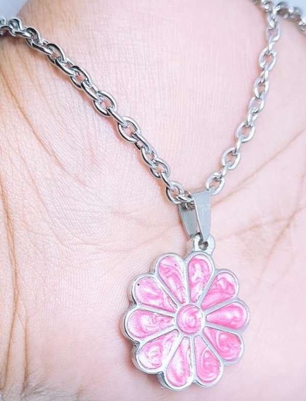 Producto - Pulsera dije florcita rosa