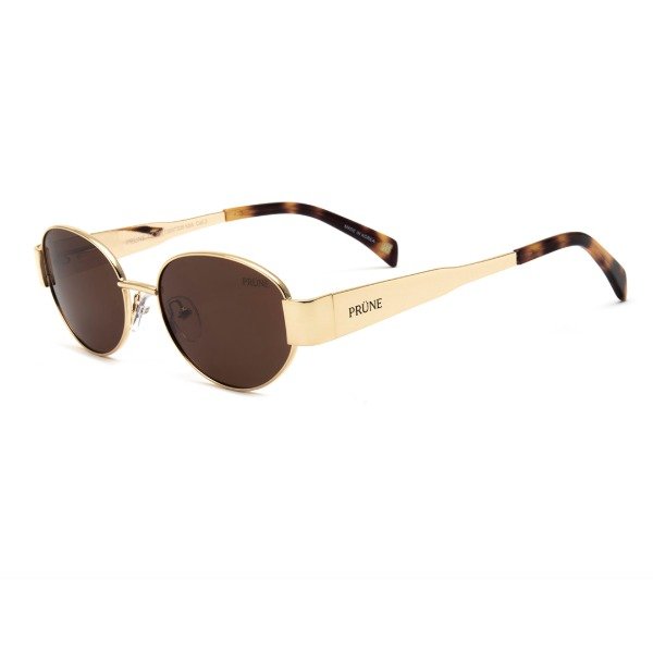 Producto - Prune Kira Metal Dorado - Cristales Sepia - 1