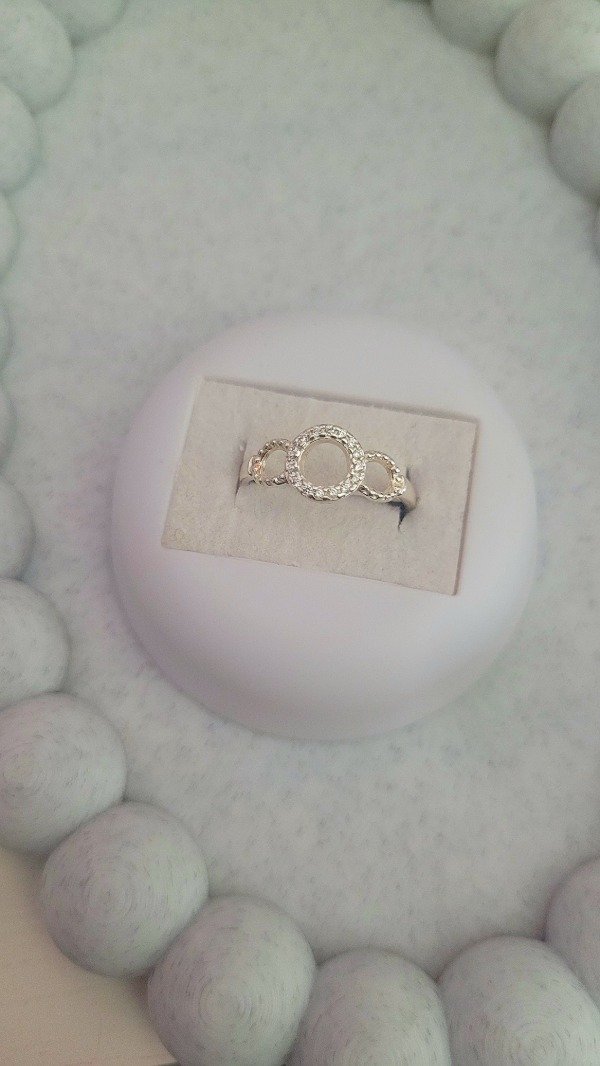 Producto - Anillo círculo micropave de plata 925 - 3