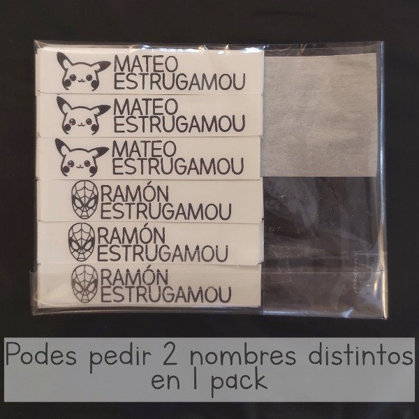 Producto - Pack x 120 Etiquetas Personalizada Con Nombre Para Ropa Pega Plancha - 7