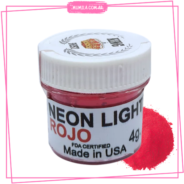 Producto - Colorante Fluo King Dust Neon Lighter Rojo