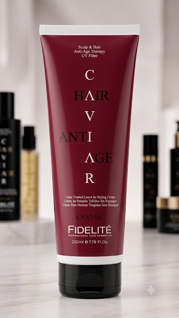 Producto - OJ96 CREMA DE PEINAR FIDELITE CAVIAR ANTI AGE PARA CAVELLO TEÑIDO 230 ML