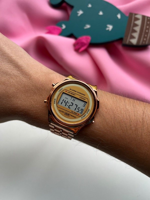 Producto - Reloj Retro Redondo Rose Gold