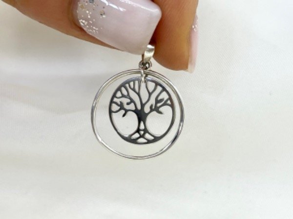 Producto - Dije plata lisa ÁRBOL DE LA VIDA