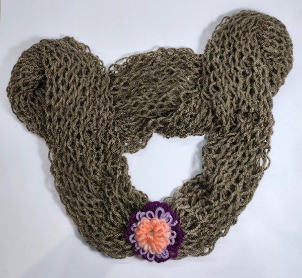 Producto - Bufanda tejida en red en color beige