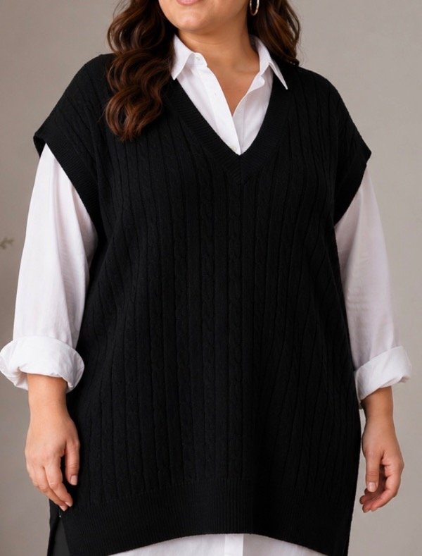 Producto - Chaleco Trenzado escote V