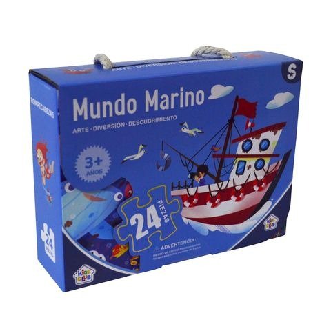 Producto - ROMPECABEZAS MUNDO MARINO 24PZS 44X31CM EN CAJA 20X15X5.5CM