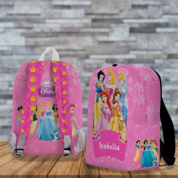 Producto - Diseño Digital / Plantilla Para Mochila Full Print De Princesas Disney M1