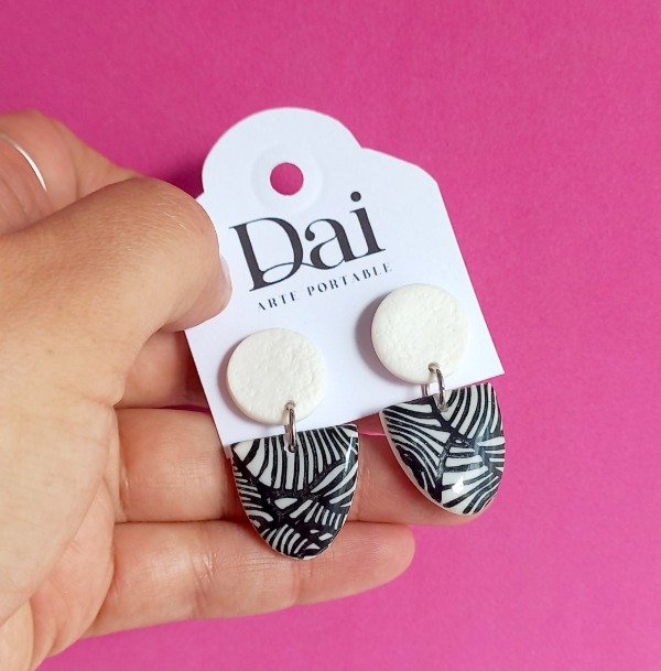 Producto - Aros Lu Negro/Blanco