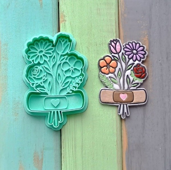 Producto - Cortante + stamp Curita de flores