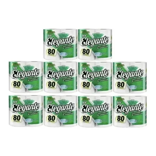 Producto - Papel higienico Elegante hoja simple 4Rx80mts x10