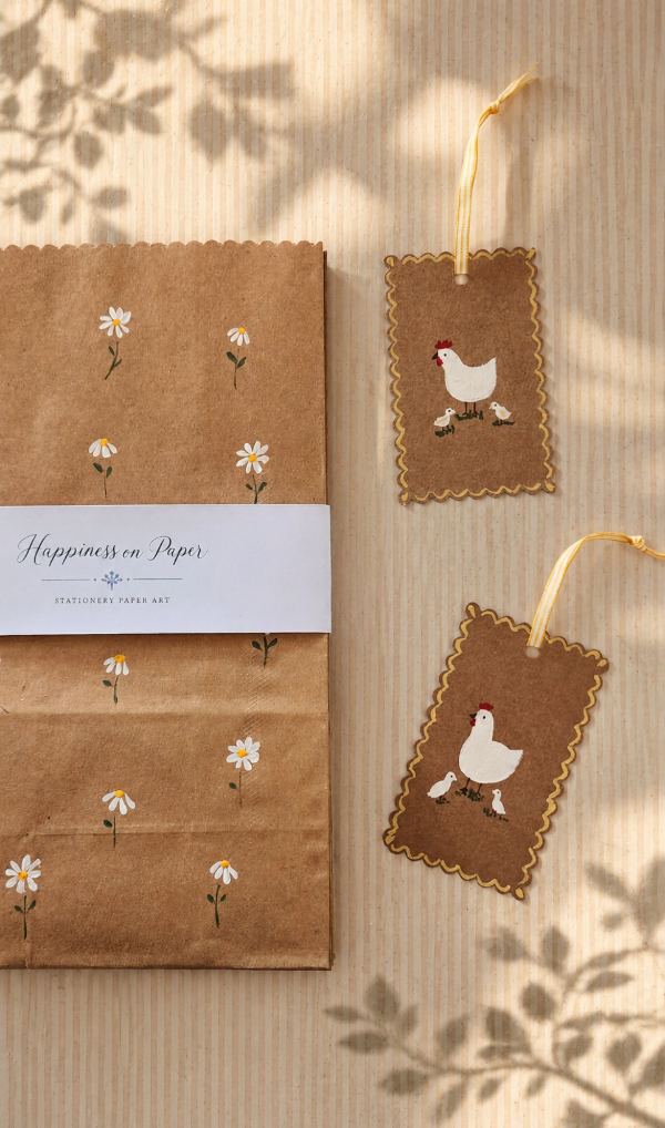 Producto - Bag papel craft margaritas