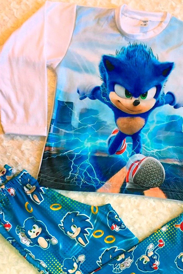 Pijama Sonic - Moda Caprichosa