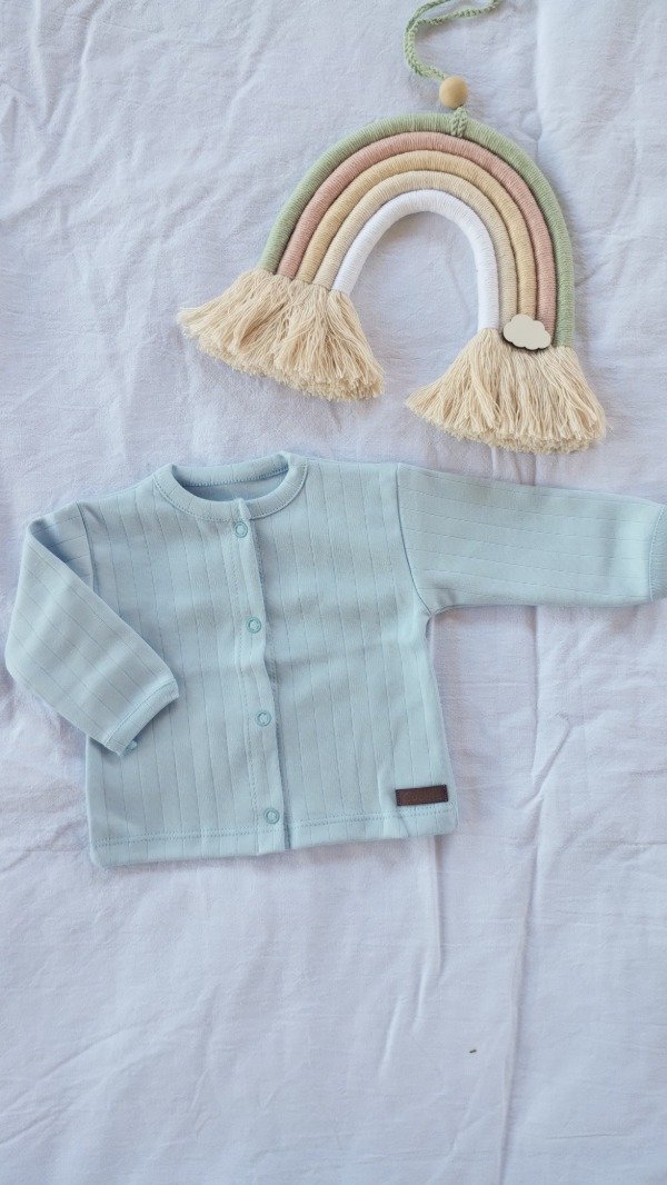 Producto - Saquito de algodón CELESTE