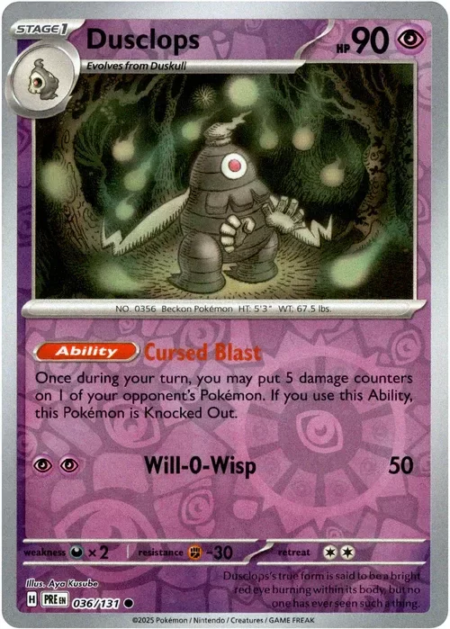 Producto - Dusclops - 036/131 - Prismatic Evolutions - Reverse Holo