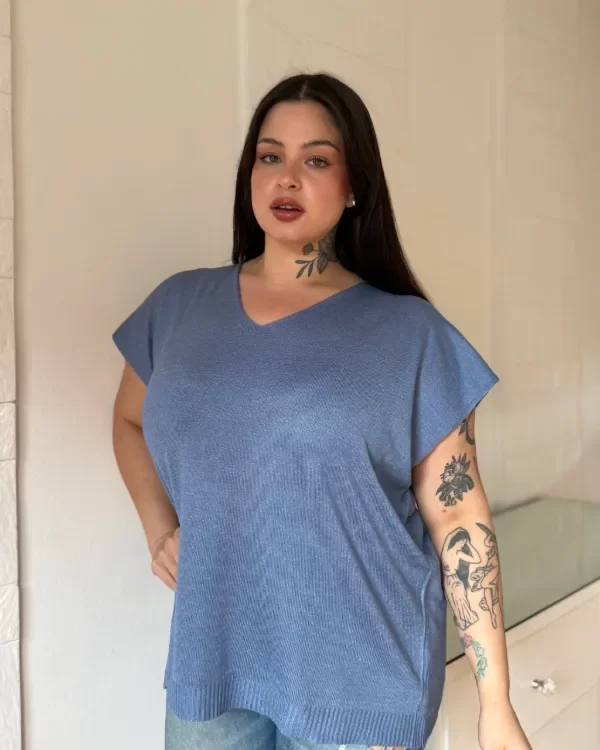 Producto - Remera escote V - hilo lycra