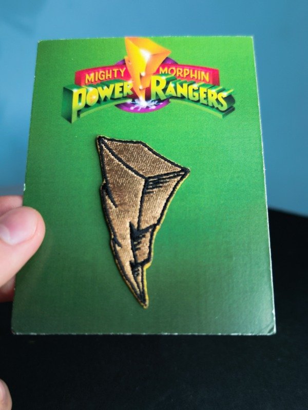 Producto - Bordado Ropa a Calor Mighty Morphin Power Simbolo Rayo Zack 8cm - 1