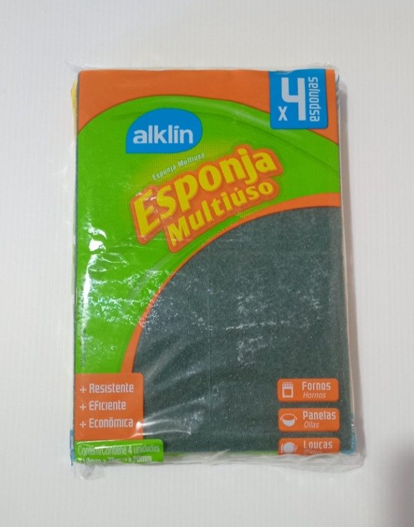 Producto - ESPONJA MULTIUSO  11X7,5X2CM - PACK CON 4 UNIDADES