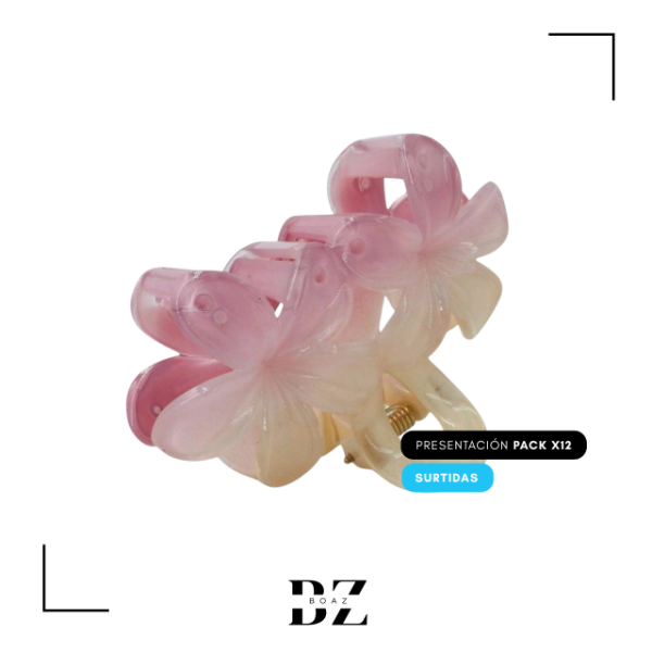 Producto - BROCHE X 12 PCS GR DOBLE FLOR 8 CM - 2010-8