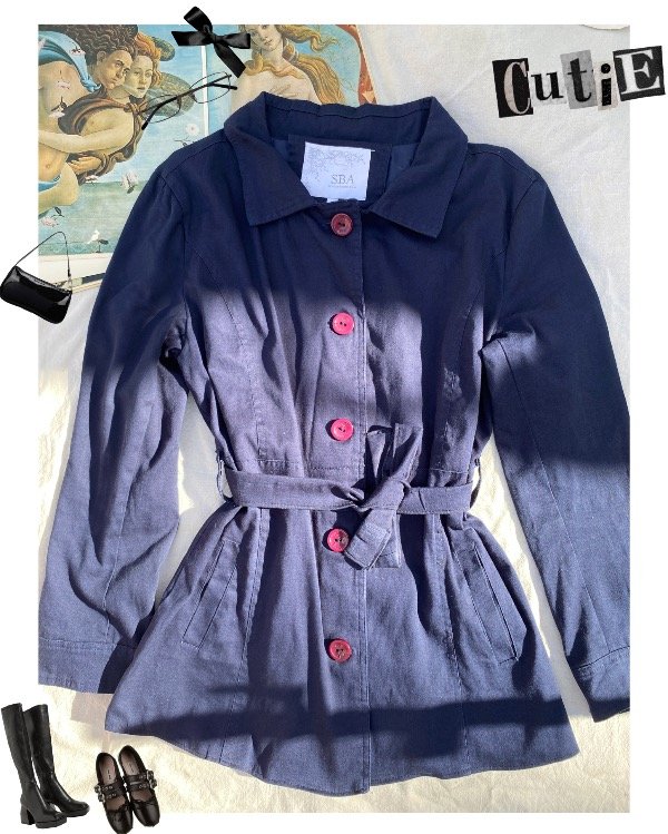 Producto - Trench y2k azul
