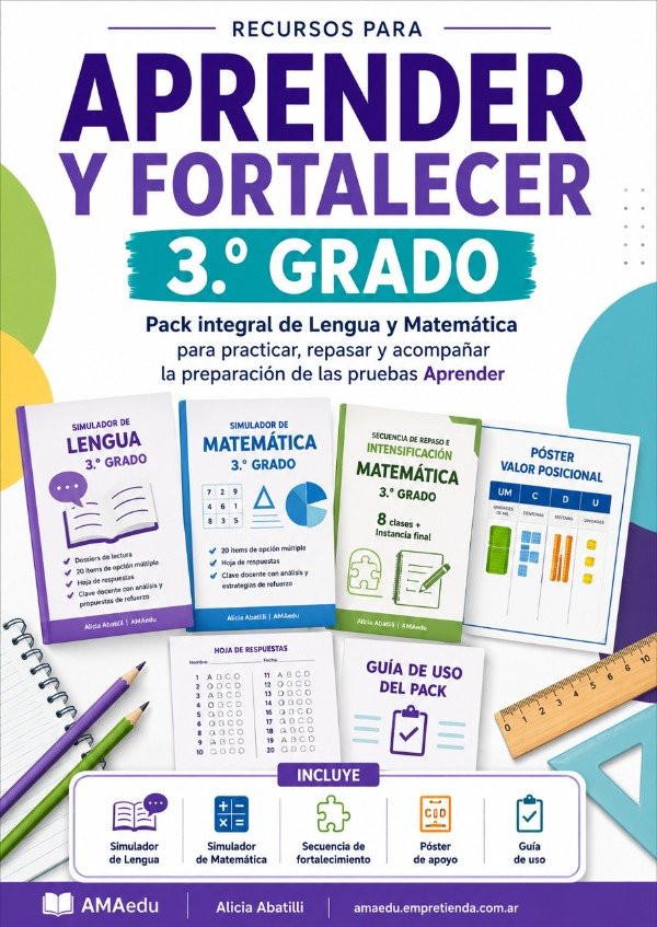 Producto - APRENDER en Tercer Grado - LENGUA Y MATEMÁTICA