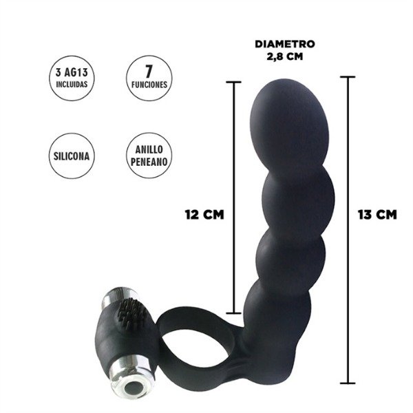 Producto - Sculptor : Dilatador Anal + Anillo Pene Vibrador