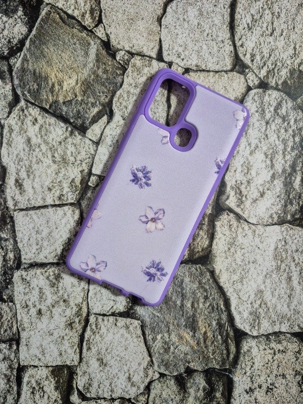 Producto - Funda rígida diseño Samsung A21s flores lila