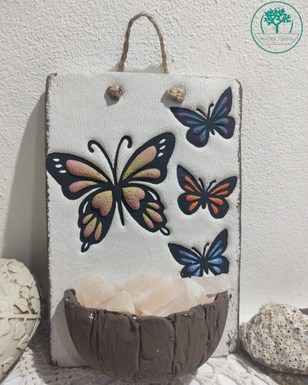 Producto - Lampara de sal Colgante Mariposas