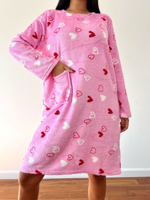Producto - Camisero de polar CORAZONES- COD 3249